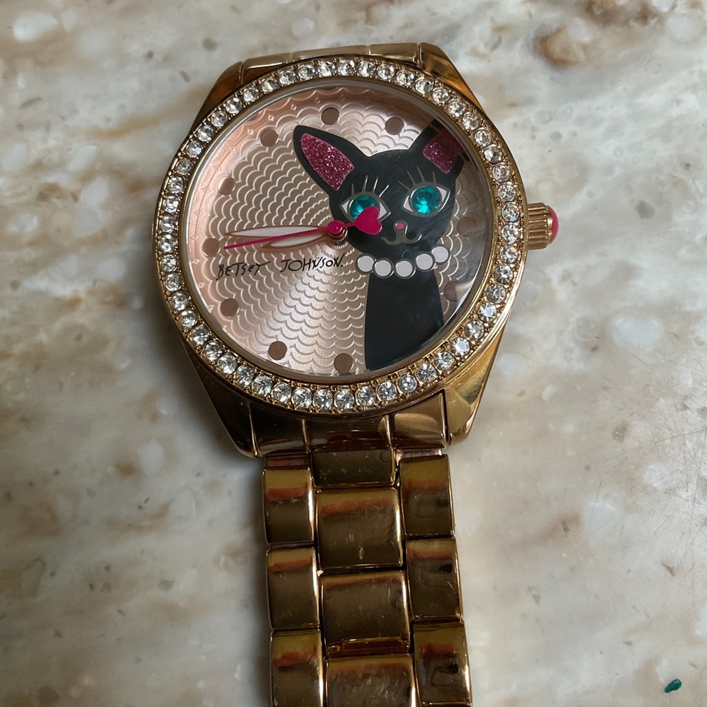 Betsey Johnson cat watch